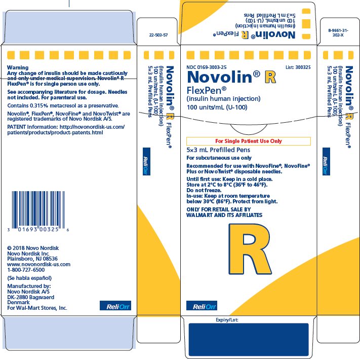 Novolin R FlexPen carton - ReliOn