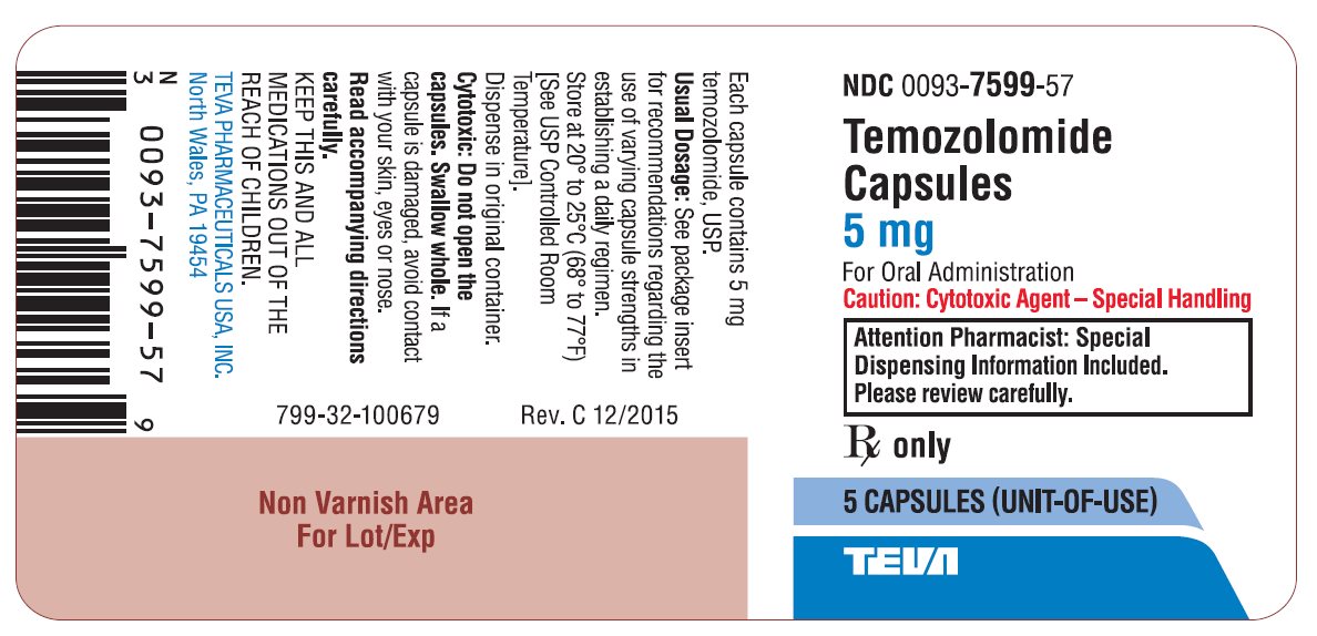 Temozolomide Capsules 5 mg 5s Label