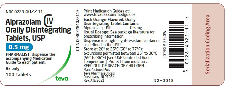 Label 0.5 mg, 100s