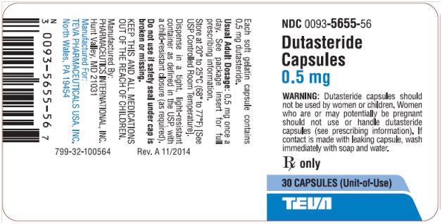 Dutasteride Capsules 0.5 mg, 30s Label