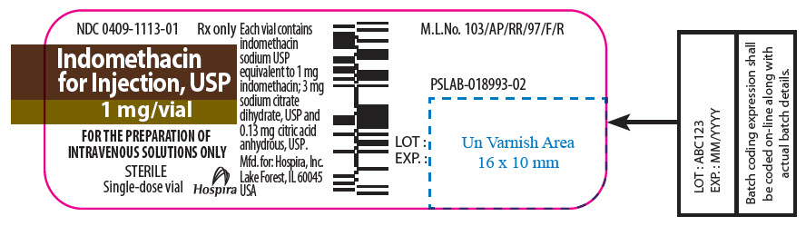PRINCIPAL DISPLAY PANEL - 1 mg Vial Label