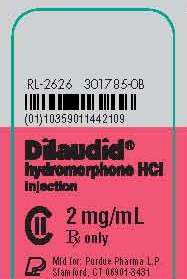 Dilaudid hydromorphone HCl Injection 2 mg/mL