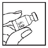 image of where the solutions lot number and expiration date can be 								found on the bottle