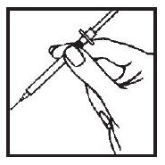 image of proper hold of the syringe the way you would hold a 								pencil