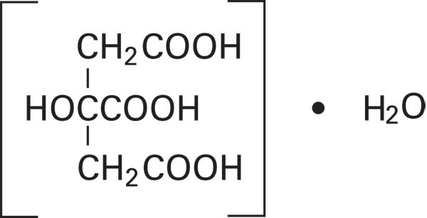 structural formula citric acid