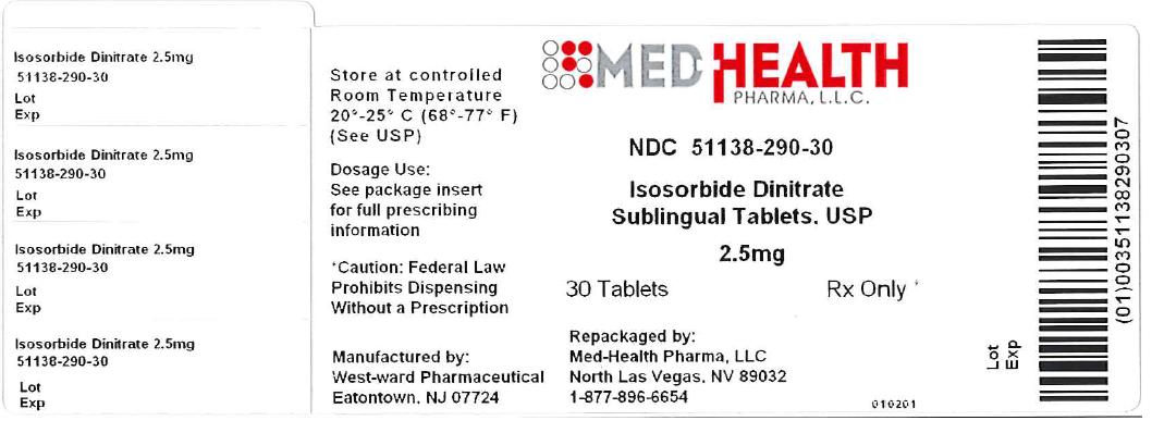 Isosorbide Dinitrate Sublingual Tablets, USP 2.5 mg/100 Tablets