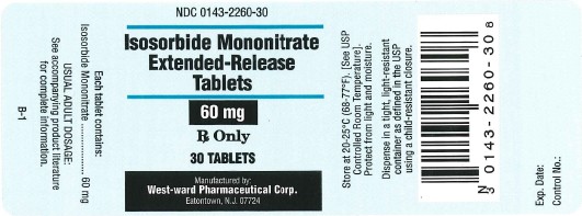 Isosorbide Mononitrate ER Tablets, 60 mg