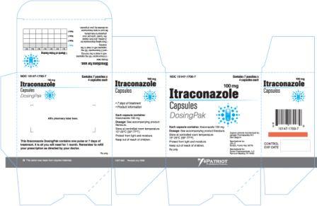 Itraconazole Capsules - Front Carton Panel for Pouch