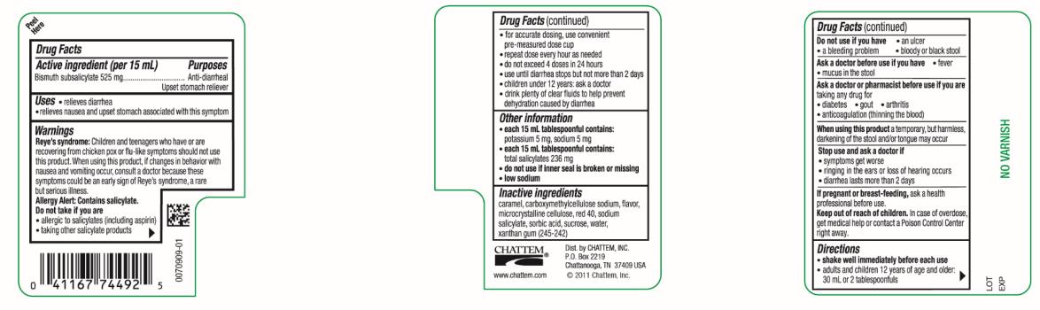 Kaopectate®
MAX
Bismuth Subsalicylate 
Multi-Symptom Relief 
•	Anti-Diarrheal
•	Upset Stomach Reliever
Twice the Medicine
Contains Salicylates
Peppermint
525 mg bismuth subsalicylate per 15 mL
8 fl oz (236 mL)
