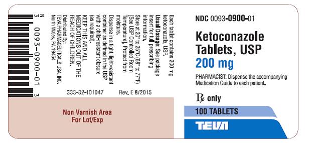 Ketoconazole Tablets USP 200 mg 500s Label