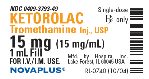 PRINCIPAL DISPLAY PANEL - 15 mg Vial Label