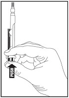 To release plunger rod, grasp syringe and depress rod until it releases from the syringe. 