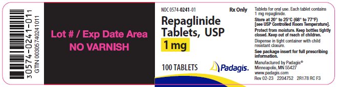 Repaglinide Tablets 1mg label