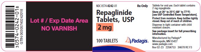 Repaglinide Tablets 2mg label