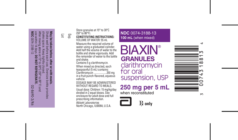 BIAXIN Oral Suspension 250 mg/5mL 100 ml bottle