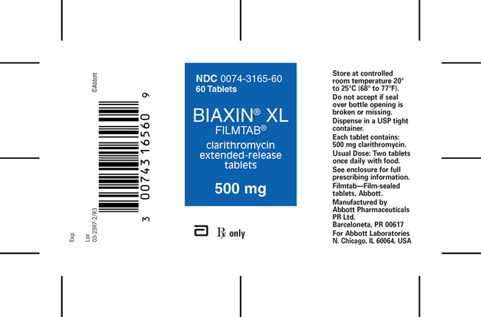 biaxin xl 500 mg 60 tablets