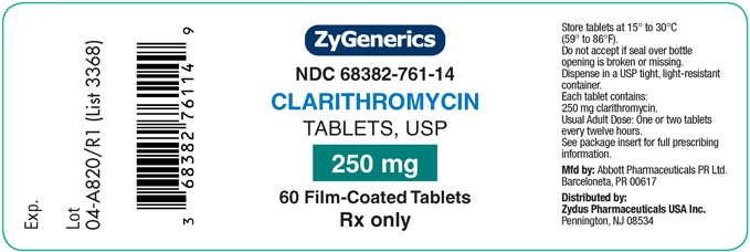 clarithromycin 250mg 60 tablets