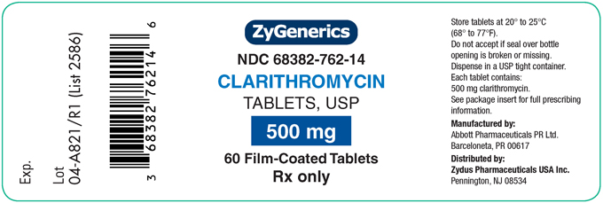 clarithromycin tabs 500mg 60ct bottle