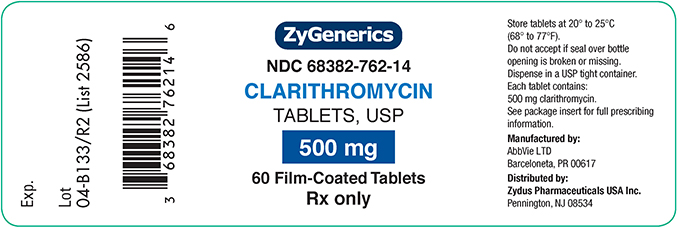 clarithromycin tabs 500mg 60ct bottle