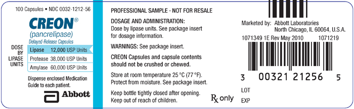 CREON 12,000 100 capsules physician sample