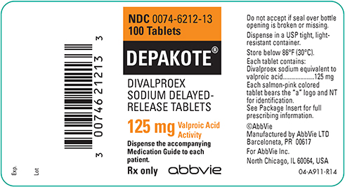 depakote tablets 125mg-100ct 
