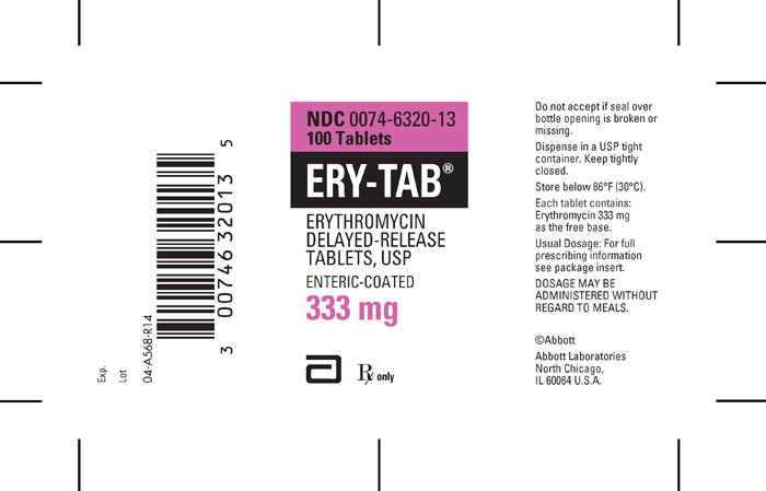 ery-tab 333 mg - 100 delayed release tablets