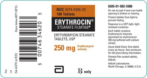 erythrocin stearate filmtab 250mg 100ct bottle