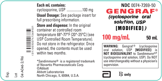gengraph oral solution 100mg/ml 50ml bottle