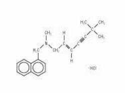 Terbinafine hydrochloride structural formula.