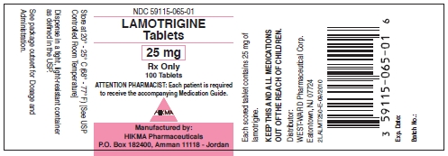 Lamotrigine Tablets 25 mg/100 Tablets