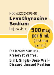 PACKAGE LABEL - PRINCIPAL DISPLAY – Levothyroxine Sodium Injection 5 mL Vial Label
