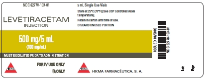 Levetiracetam Injection 500 mg/5 mL