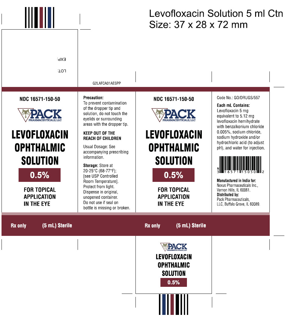 Levofloxacin Ophthalmic 5 mL Carton Label