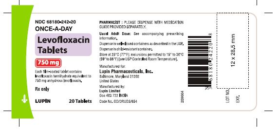Levofloxacin Tablets, 750 mg - Bottles of 20 Tablets