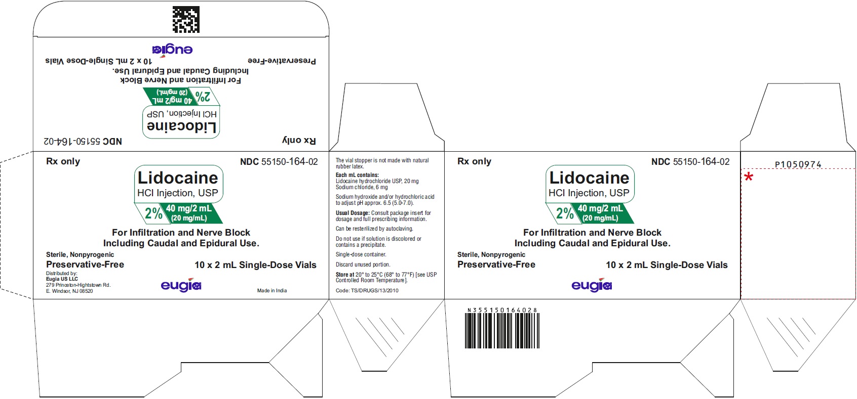 PACKAGE LABEL-PRINCIPAL DISPLAY PANEL - 2% 40 mg/2 mL (20 mg/mL) - 2 mL Container-Carton [10 Vials]