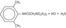 structural formula lidocaine hydrochloride usp