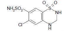 Hydrochlorothiazide Structural Formula