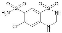 Hydrochlorothiazide Chemical Structure