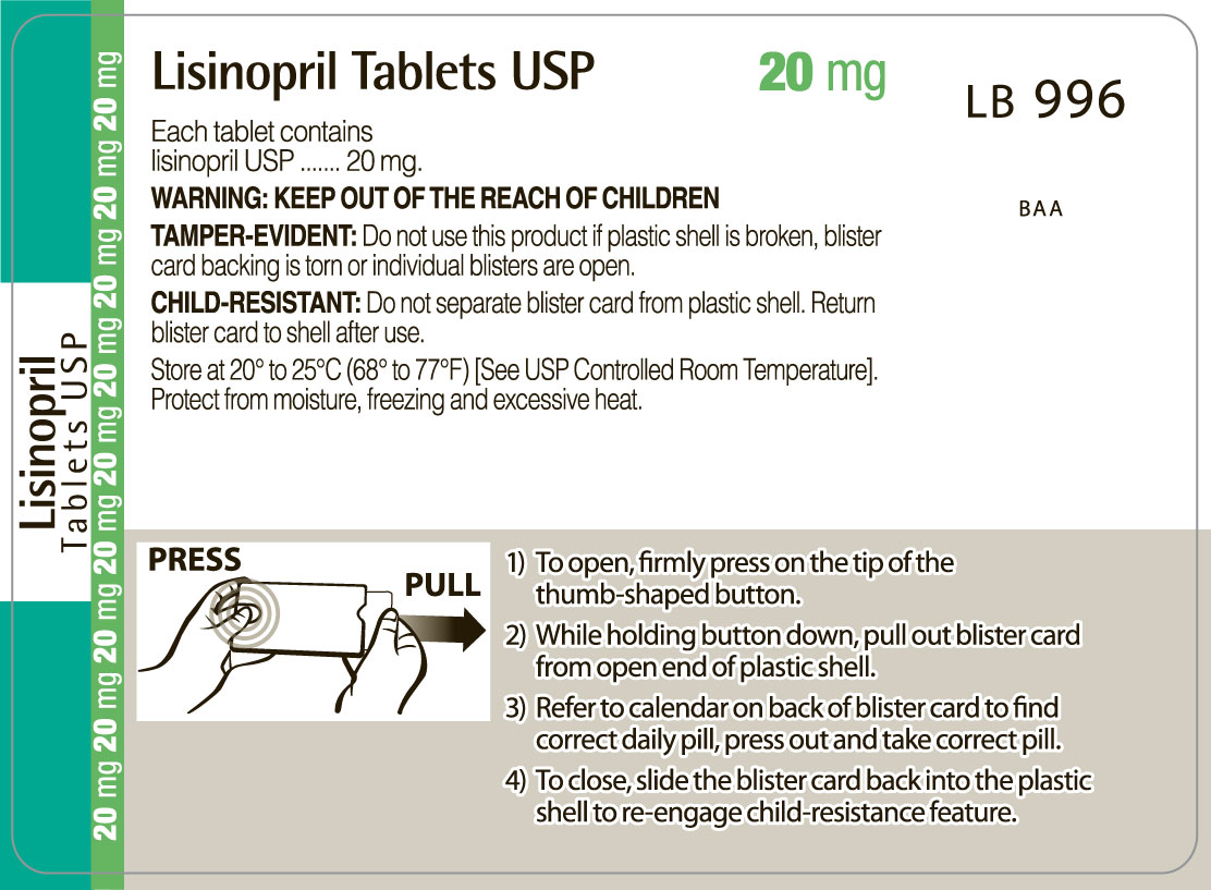 Lisinopril 30 mg front label