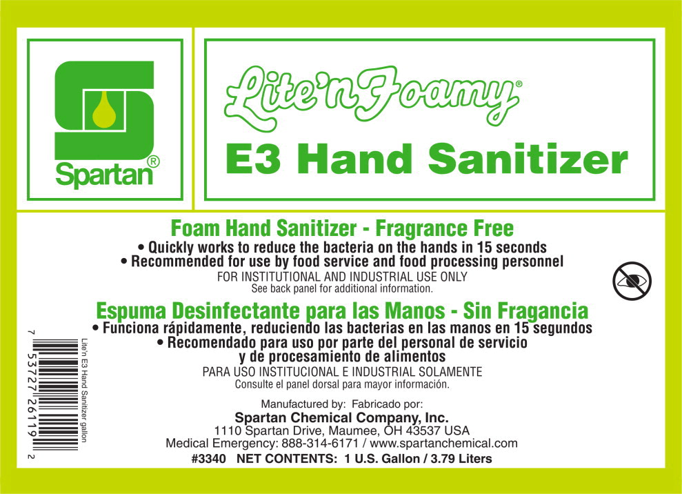 Lite n Foamy E3 Hand Sanitizer Gallon
