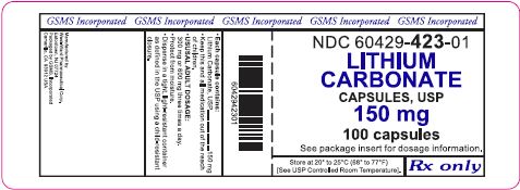 Lithium Carbonate Capsules, USP 150 mg 0143-3188-01