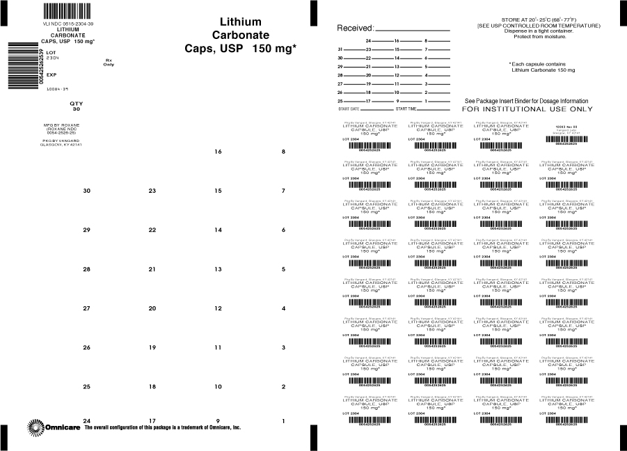 Principal Display Panel - Lithium Carbonate Caps 150mg