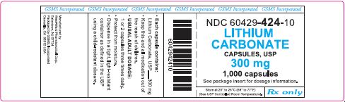 Lithium Carbonate Capsules, USP 300 mg 0143-3189