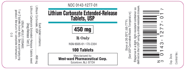 Lithium Carbonate Extended Release Tablets 450 mg/ 100 Tablets