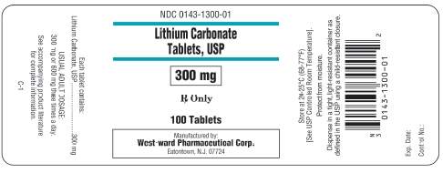 Lithium Carbonate Tablets, USP 300 mg/100 Tablets
