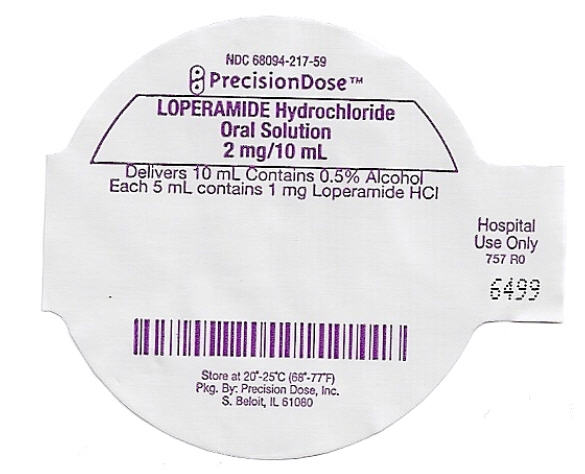 PRINCIPAL DISPLAY PANEL - 2 mg/10 mL Cup Lid Label
