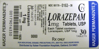 Lorazepam 1 mg Label - 30s