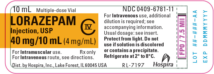 PRINCIPAL DISPLAY PANEL - 4 mg/mL Vial Label - 6781