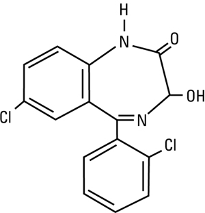 Lorazepam structural formula