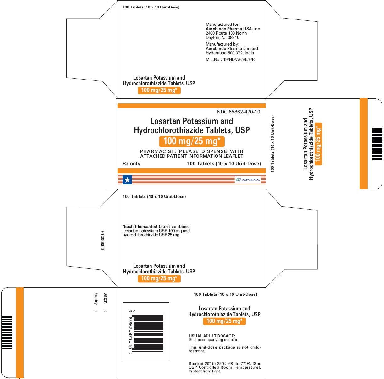 PACKAGE LABEL-PRINCIPAL DISPLAY PANEL - 100 mg/25 mg Blister Carton (10 x 10 Unit-dose)